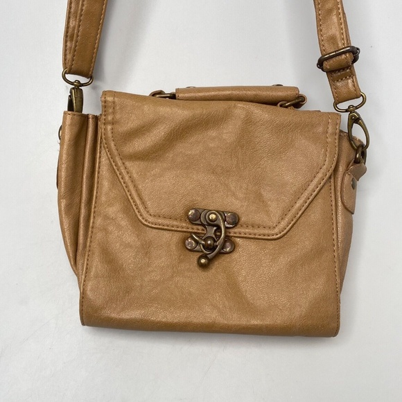 Xhilaration Faux Leather Small Tan Crossbody Purse 7.5"x7"x2" - Picture 6 of 16